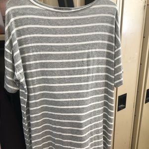 Oversized grey striped shirt